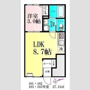 CloudNine台原【1階】の間取り