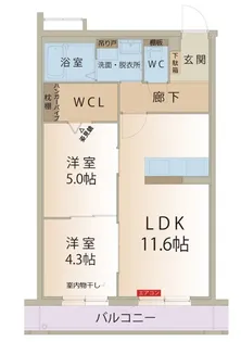 アーバンコート尾西【3階】の間取り
