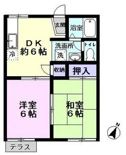 丘の上ハイツ【1階】の間取り