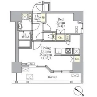 ORSUS 三ノ輪【9階】の間取り