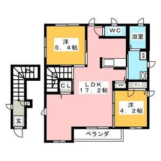 Pure Blue C【2階】の間取り