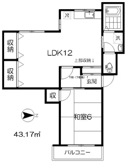 パークヒルズ向中【3階】の間取り