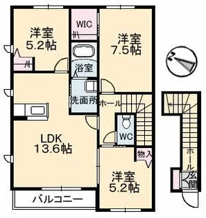 メゾンRYOSENII C棟【2階】の間取り
