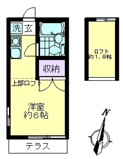 ルミエールII【1階】の間取り