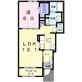 ヌーベル湯所A【1階】の間取り