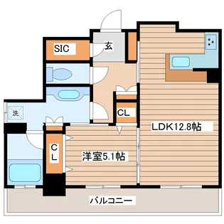 D’クラディア仙台五橋【9階】の間取り