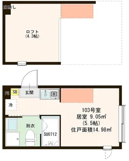 ハーモニーテラス春日町III【1階】の間取り