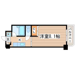 セプロ泉中央【4階】の間取り