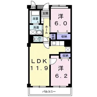 セレッソバーリオ【2階】の間取り