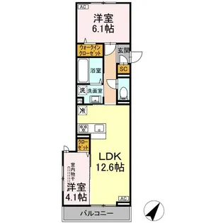 D-Paina笹下【3階】の間取り