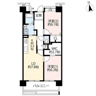 UR武蔵野緑町パークタウン【1階】の間取り