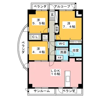 フォルムGP【3階】の間取り