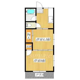 横山コーポ【1階】の間取り