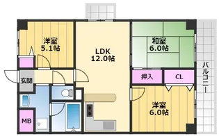 ロイヤルヴェール山下【1階】の間取り