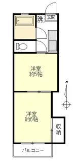 高遠閣コーポ(こうえんかく)【2階】の間取り