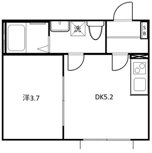 ブランテラス五香西【1階】の間取り