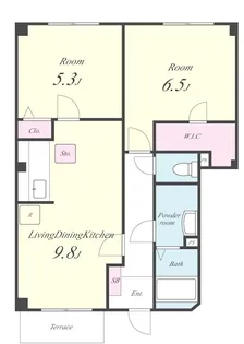 グランパルクB【1階】の間取り