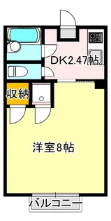 ピュア西新D棟【2階】の間取り