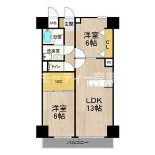 パークモダン住之江公園【6階】の間取り