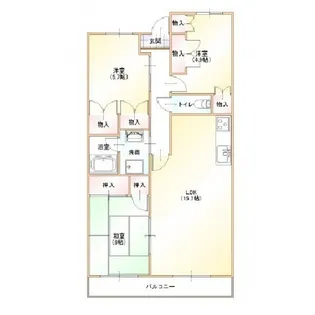 パルムウエスト【2階】の間取り