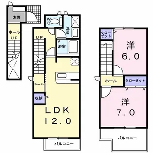 マリエールS【2階】の間取り