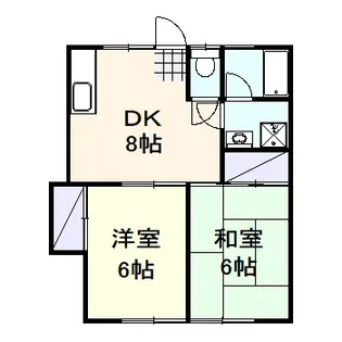 スカイハイツ【1階】の間取り