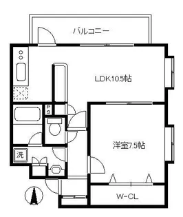 青いリボン【3階】の間取り