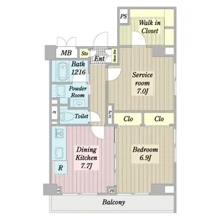 DeLCCS神田大手町【5階】の間取り