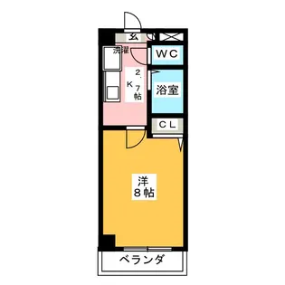ヤマトマンション中島新町【1階】の間取り