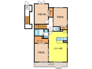 ミモザ【2階】の間取り