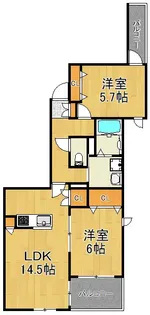 プルミエール 三ッ池公園【3階】の間取り