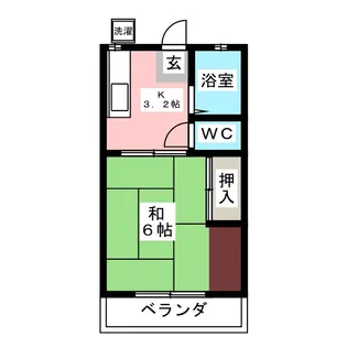 ホワイトハイツ【1階】の間取り