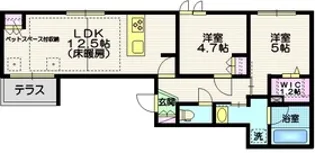 ハレメリア深沢【1階】の間取り