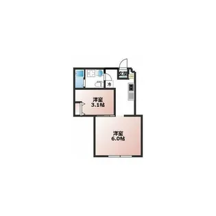 ベルビュー西谷【1階】の間取り