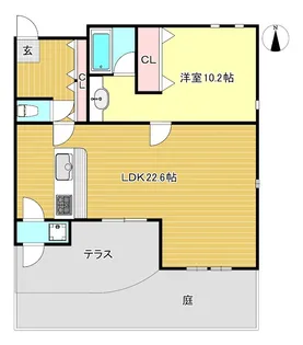 マンション花ノ木【1階】の間取り