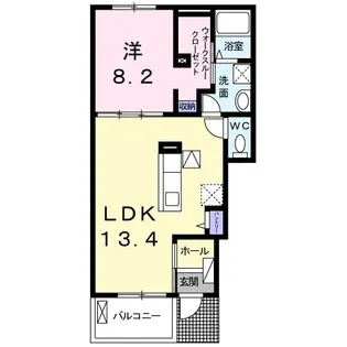 ハイドランジアB【1階】の間取り