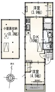 サンライズ成瀬A棟【2階】の間取り