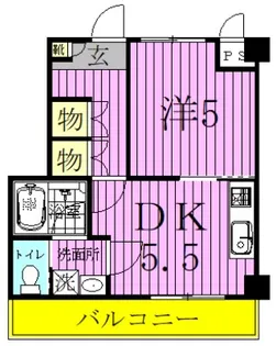 アーク春雨橋B棟【3階】の間取り
