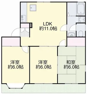 アヴェニール倉益B【1階】の間取り