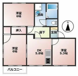 エーデルワイス【2階】の間取り
