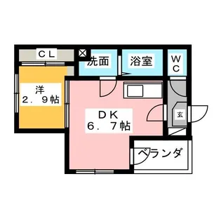 ハーモニーテラス児玉【2階】の間取り