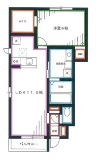 サニーフラット善福寺【1階】の間取り