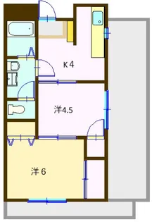 イーグルハイツ【4階】の間取り