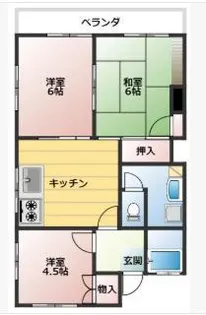 三愛ハイツ【2階】の間取り