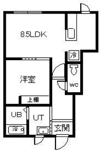レトアはるにれ【1階】の間取り