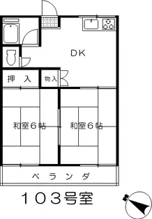 サンビューハイツ【1階】の間取り