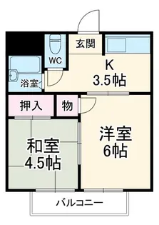 サンハイツC棟【2階】の間取り