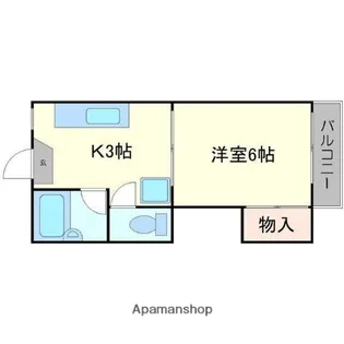 ナオミハイツ2【2階】の間取り