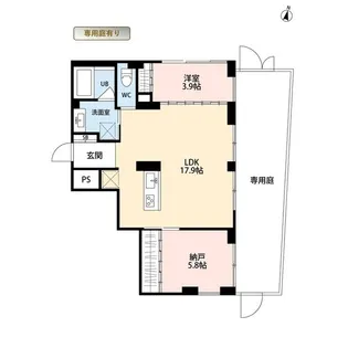 SOLUM世田谷砧【1階】の間取り