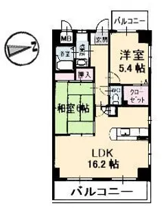 なかすじ壱番館【8階】の間取り